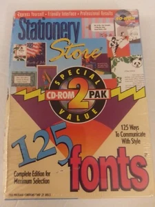 Stationery Store And 125 Fonts on CD-ROM from GT Interactive For MSDOS / Win 3.1 - Picture 1 of 2