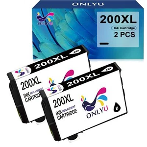 Paquete de 2 tintas negras 200XL T200XL compatibles con impresora Epson WF-2530 WF-2540 - Imagen 1 de 5