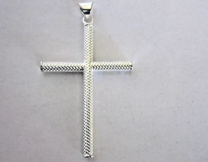 Sterling Silver Cross Pendant / 925 Sterling Silver / 1.75 inches, 1.8 grams - Picture 1 of 2