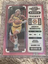 Andrew Nembhard 2022-23  Contenders Optic Pink Prizm Rookie Ticket 12/75