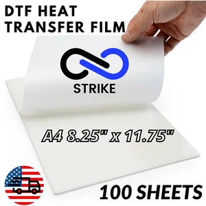 USA A4 100 Sheets 8.27" x 11.7" Direct to Film DTF Transfer Paper Film Hot Peel - Picture 1 of 4