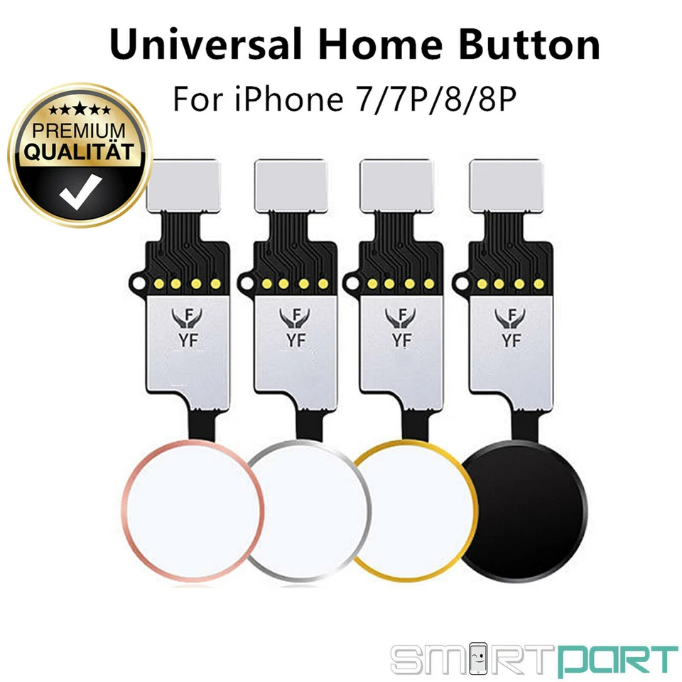 ORIGINAL YF UNIVERSAL HOMEBUTTON TASTE FÜR iPHONE 7 | 8 | PLUS SIRI NO TOUCH ID - Bild 1 von 1