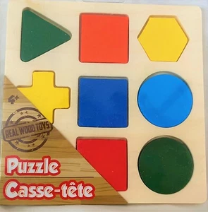 Puzzle forme legno 6x6, abilità matematiche e tattili pre-K NUOVO! - Foto 1 di 2