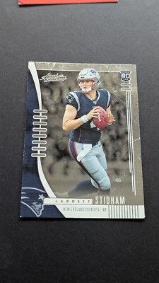 2019 Panini Absolute Football Jarrett Stidham RC Rookie Patriots - Image 1 of 2