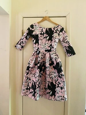 Женский бутик Madmen 50-х 60-х текстурированный металлический коктейльное свадебное платье XS - Изображение 1 из 4