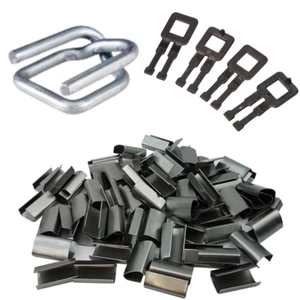 12MM PALLET STRAPPING METAL SEALS & BUCKLES PLASTIC BANDING PACKING BY HAND - Picture 1 of 7