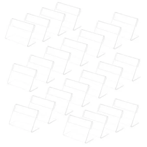 L-shaped Acrylic Table Card Holders Bakery Dessert Label - Picture 1 of 11