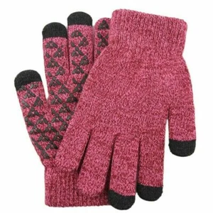 Men Women Winter Snow Insulated Glove Touchscreen Warm Thick Knit Thermal Gloves - Picture 1 of 18