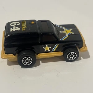 Tonka Clutch Popper Black Sheriff Truck #64 Made In Japan 142 - Picture 1 of 5