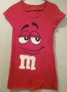 M & M'S chocolate candies nightie sz s/m 1 IRRESISTIBLE red 100% cotton - Picture 1 of 3