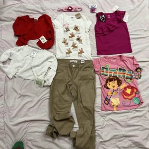 Girls Size 5-6 BACK TO SCHOOL SCHOOL Clothing LOTGymboree Crazy 8 New - Picture 1 of 16