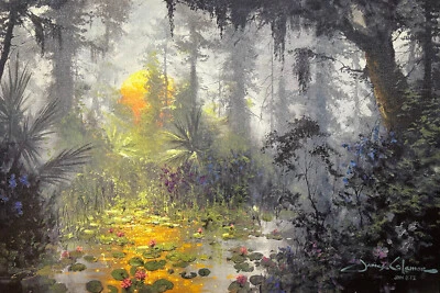 Luz Dorada - James Coleman - Lienzo Giclee Adornado a Mano Foto 1 de 4