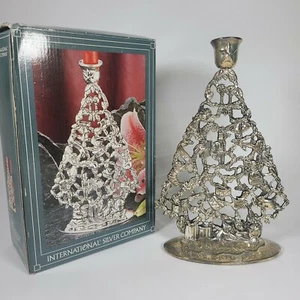 International Silver Co. versilberter Kerzenhalter in Weihnachtsbaumform - Bild 1 von 6