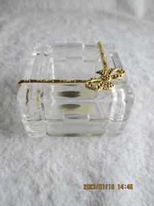 Contenedor de vidrio Royal Crystal Rock Italia 24 % cristal plomo tono dorado arco 2 piezas - Imagen 1 de 9