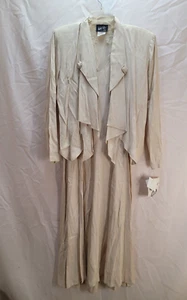 Wild Rose Women's Two Piece Suit Jacket and Dress Set Beige Size 8P New w/ tags - Picture 1 of 19