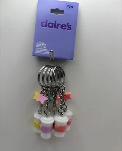 NEW Lot of 5 BFF Coffee Cup Keychains from Claire's - Picture 1 of 2