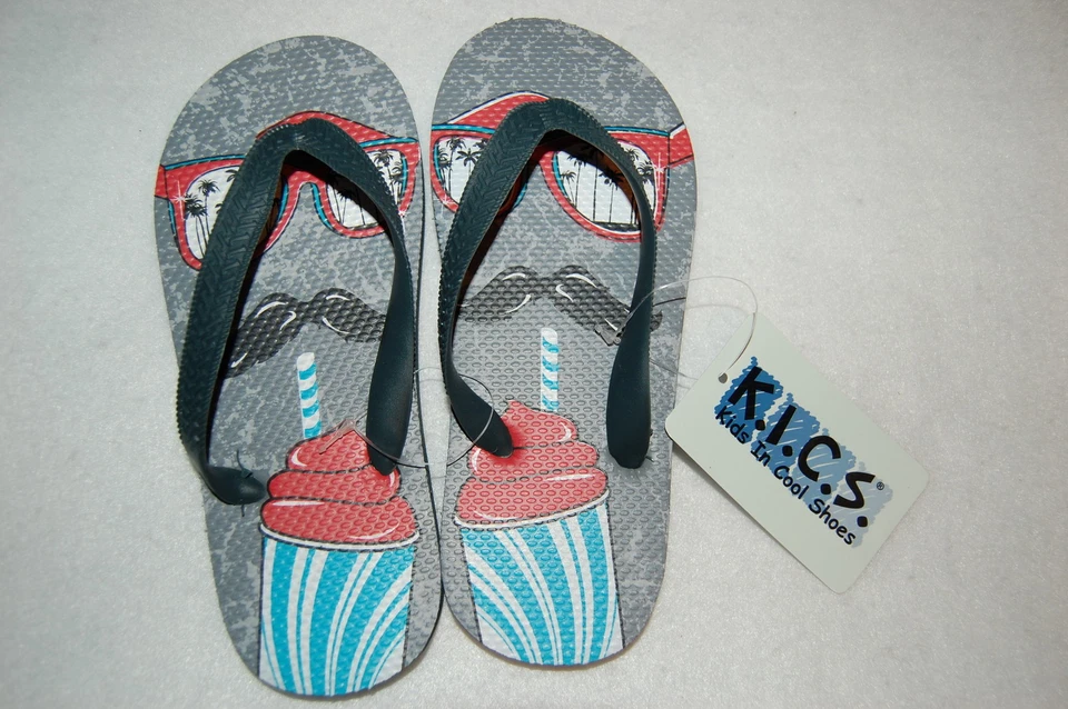 Zapatos para niños Sandalias GRIS Gafas de sol Bigote Beber Batido 2-3 Foto 1 de 1