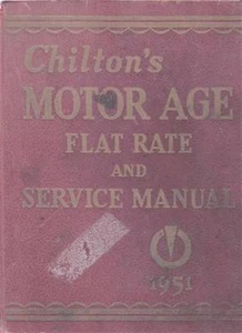 Chiltons Motor Age Flat Rate And Service Manual 1951 Twenty Second Edition 22nd - Picture 1 of 4