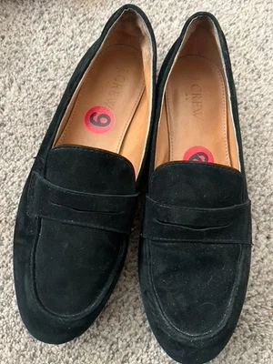 Mocasín de gamuza negro J.Crew plano de gamuza talla 6M Foto 1 de 4