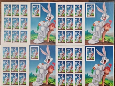 US Stamps 3137 - 1997 32c Bugs Bunny, pane of 10 (4 total) - Image 1 of 2