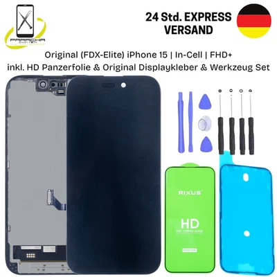 Original (FDX) Display iPhone 15 IN-CELL Super Retina Pro FHD+ Touchscreen TOP - Bild 1 von 4