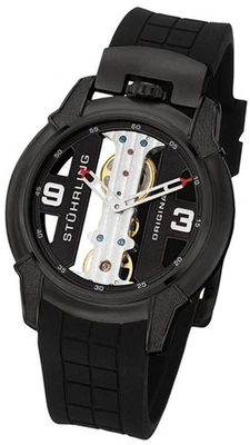 Stuhrling Original 259 33561 Raptor Mechanical Bridge Rubber Strap Mens Watch - Image 1 of 3