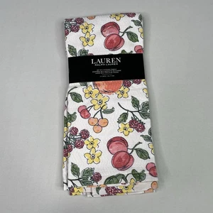 Lauren Ralph Lauren Kitchen Towels Fruit, Flowers Set of 2, 100% Cotton - Picture 1 of 3