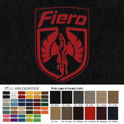 Alfombrillas Lloyd Mats Velourtex Pontiac Fiero emblema alfombrillas personalizadas (1984-1988) Foto 1 de 4