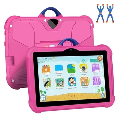 NEW Kids Tablet 7 Inch, Android, 4GB+64GB Storage, Bundle, WIFI, Free Case 2025 - Image 1 of 4