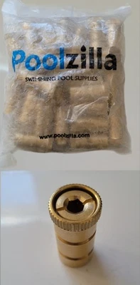 Poolzilla Pool Safety Cover Brass Anchors for Concrete and Pavers - 24 Pack - Image 1 of 4