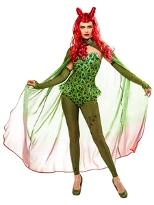 Poison Ivy Batman Green Women's Adult Costume Officially Licensed - Picture 1 of 9