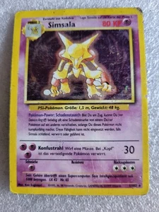 Pokemon Karte - Simsala - Base Basis Set 1/102 - Holo - Deutsch (Alakazam) - Bild 1 von 2