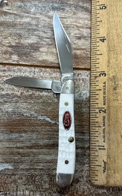 Case SparXX Jig Peanut 6220 Folding Pocket Knife - White/Silver - Image 1 of 4