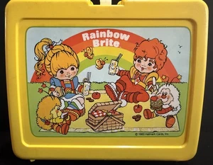 Vintage 1983 Hallmark Cards Lunchbox: RAINBOW BRITE - Yellow - Thermos - Picture 1 of 6