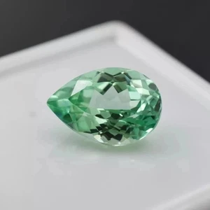 Montana Green Sapphire Pear Cut 10 Ct Natural EGL Certified Loose Gemstone - Picture 1 of 6