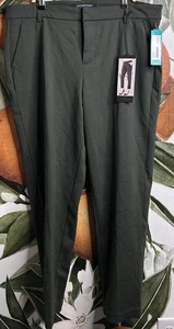 Pantalón recto Liverpool Los Angeles talla 14 Kelsey verde oliva nuevo con etiquetas - Imagen 1 de 6