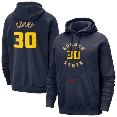 Sudadera con Capucha Stephen Curry Warriors Nike City Edition Unisex Pequeña Azul Marino Foto 1 de 3