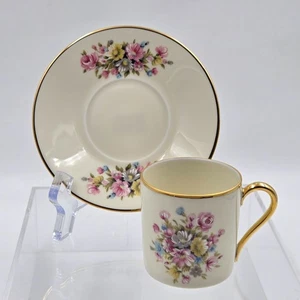 Kuba Porzellan Horst Kuba Set of 4 Espresso Demitasse Cup Saucer Gold Trim - Picture 1 of 13