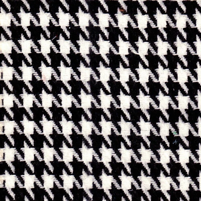 ACRYLIC JACKET PRE-YARN DYED FABRIC VINTAGE HOUNDSTOOTH CHECK BLACK WHITE 44"W - Image 1 of 4