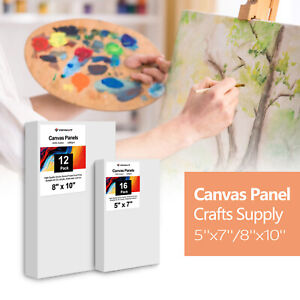 Artist Painting Canvas Panels,Canvas Boards 16 Pack 100% Cotton Primed Acid Free
