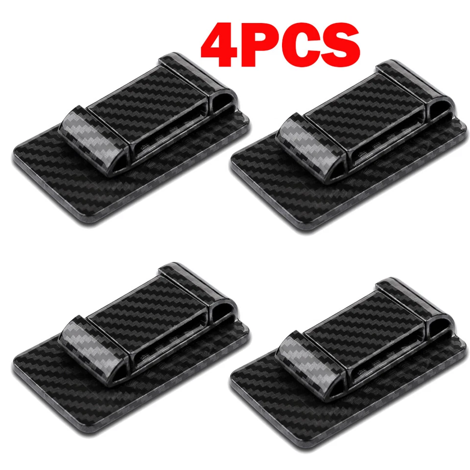 4x Carbon Fiber Car Seat Belt Stabilizer Limiter Auto Interior Accessories Foto 1 de 4