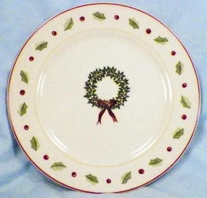 Merry Brite Holiday Home Salad Plate Christmas Wreath Holly China - Picture 1 of 4