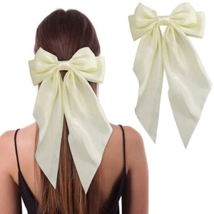 Large Hair Bows 11.8 x 5.9 Inches Big Hair Bows for Women Beige Bow Big Bows ... - Picture 1 of 6