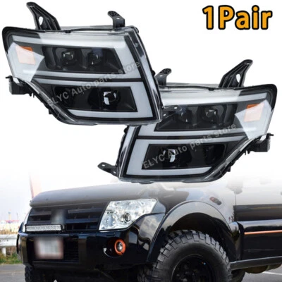 1Pair LED Headlight For 2009-2021 Mitsubishi Pajero Montero V93 V97 Dynamic - Image 1 of 4