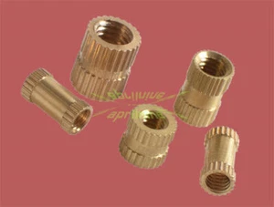 50/100x Nuevo M3 Latón Cobre Rosca Métrica Moleteado Inserto Tuerca Diámetro Exterior 4mm - Imagen 1 de 1