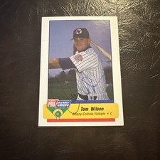 1994 Albany Yankees Fleer/ProCards #1445 Tom Wilson Auto Signed Baseball Card