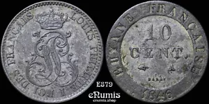 Französisch-Guayana, Louis Philippe, 10 Centimes 1846, vz - Bild 1 von 4