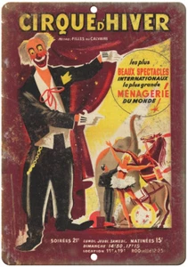 Póster Cirque d' Hiver Francia Circo 12" x 9" Reproducción Letrero Metal ZH03 - Imagen 1 de 1