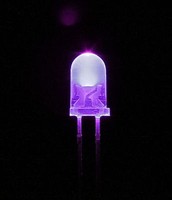 500pcs F5 5mm Round  Ultra Violet LED UV Light 390-395nm Purple Lamp