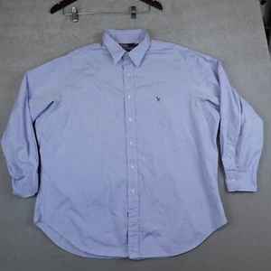 Polo Ralph Lauren Shirt Mens 17.5/35 Blue Lowell Button Up Long Sleeves Pony* - Picture 1 of 9